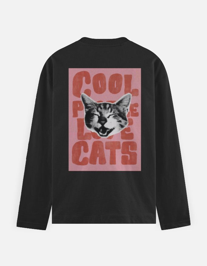 Cool People Like Cats - Full Sleeve T-Shirt