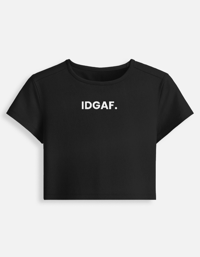 Front_1_c_2 IDGAF - Baby Tee