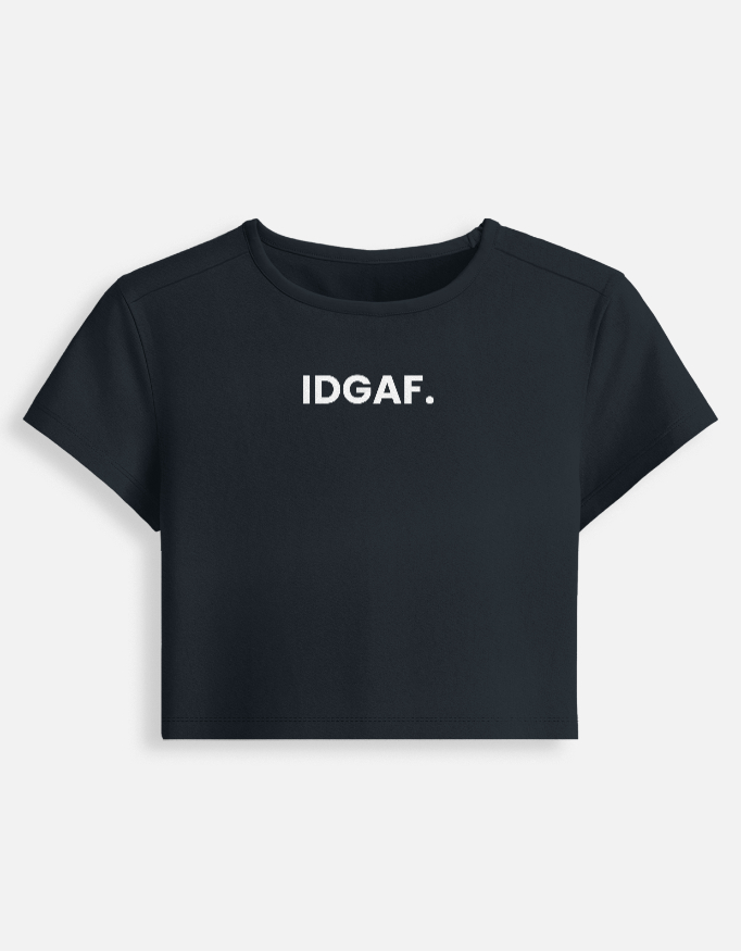 Front_1_c_3 IDGAF - Baby Tee