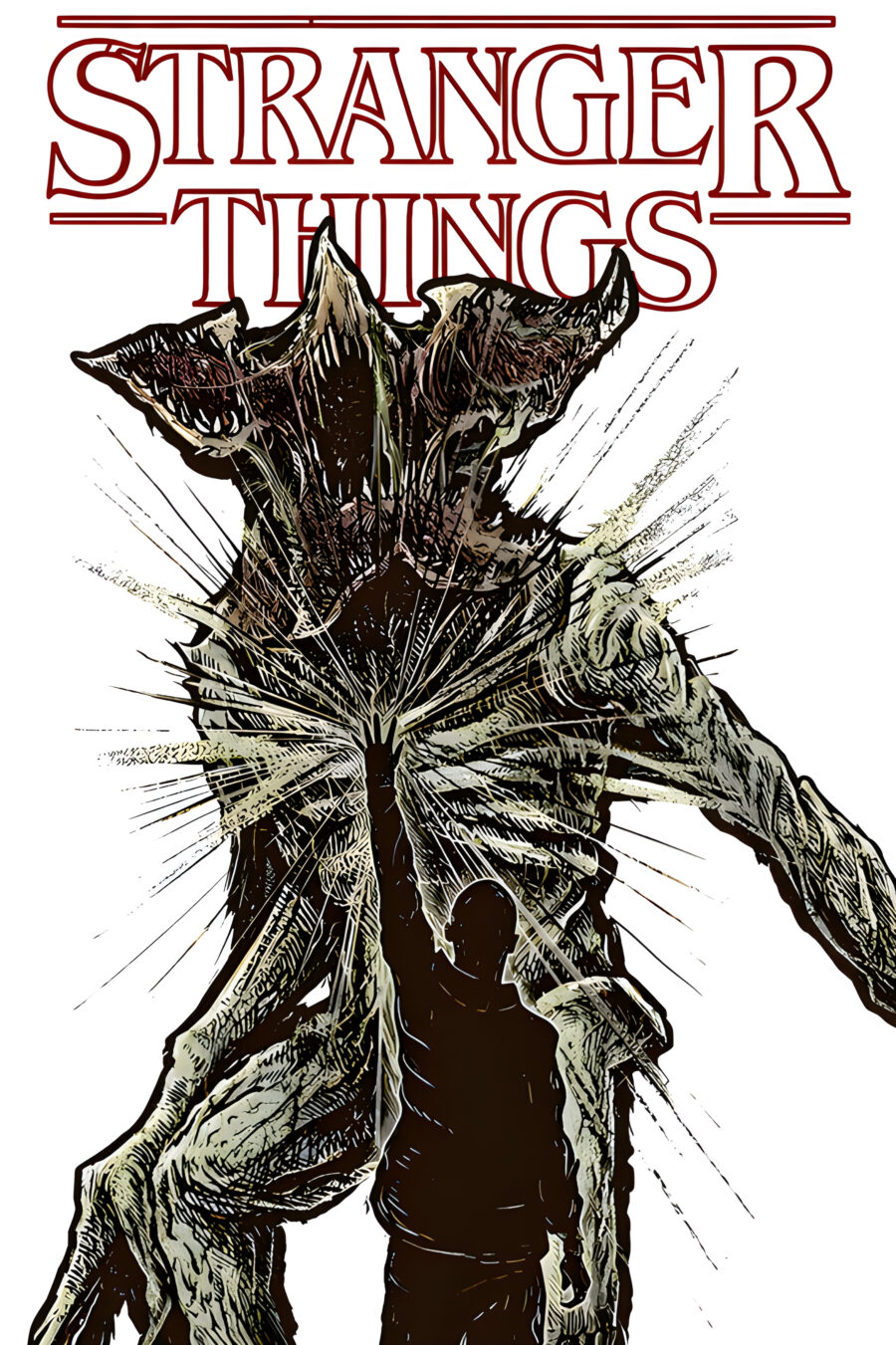 Demogorgon II - Stranger Things Acid Washed Oversized Tee