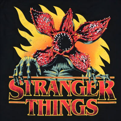 2300de77-9253-45b7-8faf-6baedbc37e36 The Demogorgon - Stranger Things Acid Washed Oversized Tee