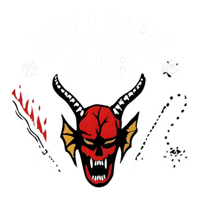 68281 HellFire Club - Stranger Things Acid Washed Oversized Tee