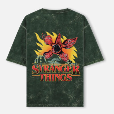 img_06fc311a6a5cd1.jpg The Demogorgon - Stranger Things Acid Washed Oversized Tee