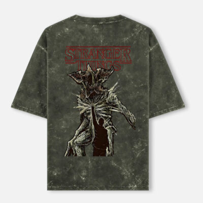Demogorgon II - Stranger Things Acid Washed Oversized Tee