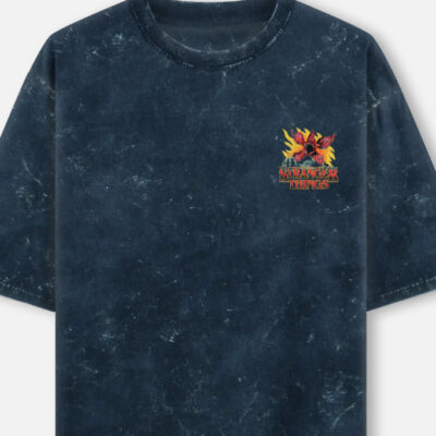img_135333dedaf8b7.jpg The Demogorgon - Stranger Things Acid Washed Oversized Tee