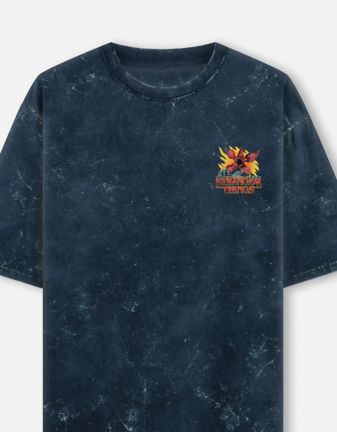img_135333dedaf8b7.jpg The Demogorgon - Stranger Things Acid Washed Oversized Tee