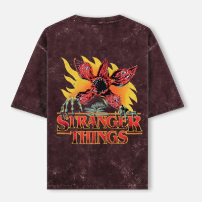 img_1abdf2d4db24cd.jpg The Demogorgon - Stranger Things Acid Washed Oversized Tee