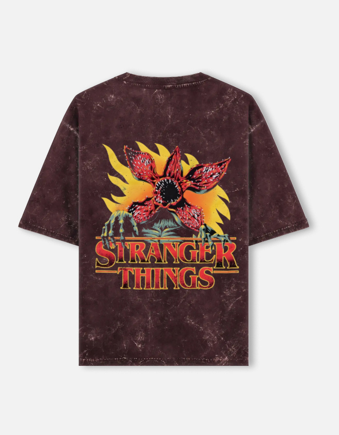 img_1abdf2d4db24cd.jpg The Demogorgon - Stranger Things Acid Washed Oversized Tee