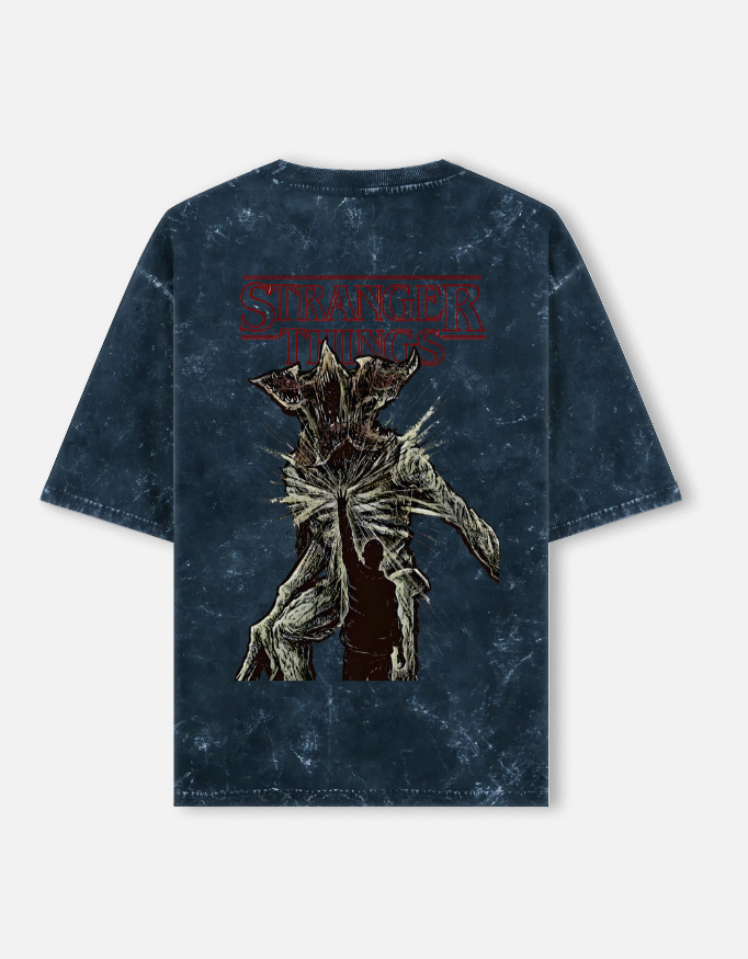 Demogorgon II - Stranger Things Acid Washed Oversized Tee