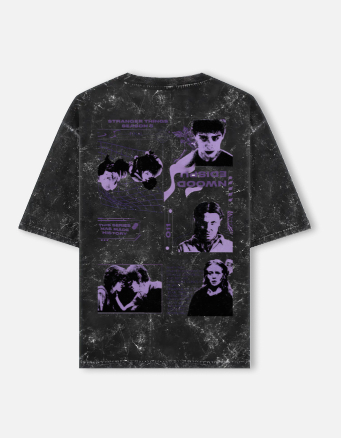 img_2a958db5eaa7c3.jpg Cassette - Stranger Things Acid Washed Oversized Tee