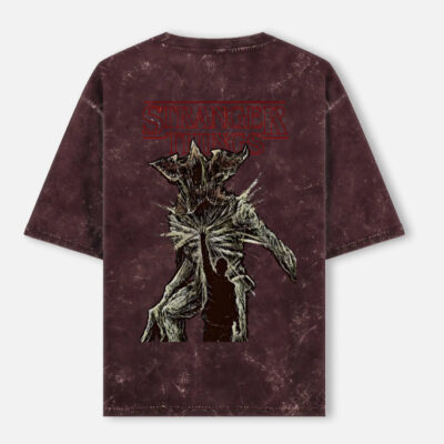 Demogorgon II - Stranger Things Acid Washed Oversized Tee