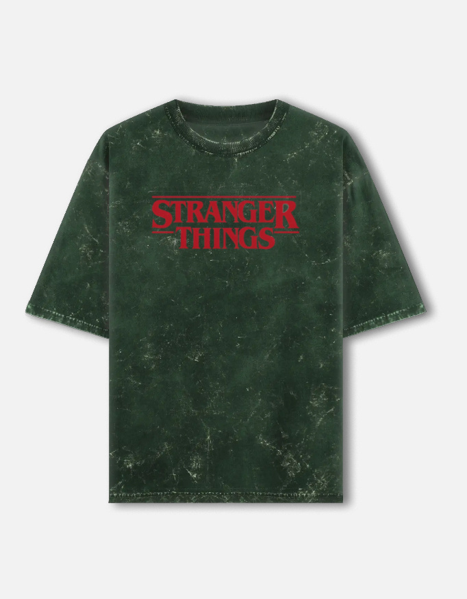 VECNA - Stranger Things Acid Washed Oversized Tee