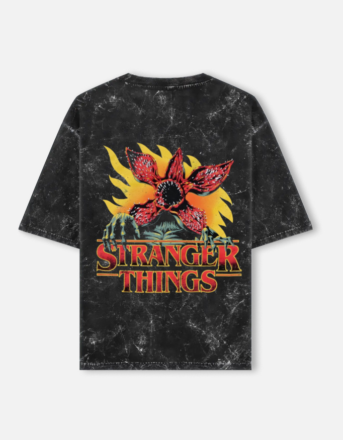 img_3ff99c2d2927cd.jpg The Demogorgon - Stranger Things Acid Washed Oversized Tee