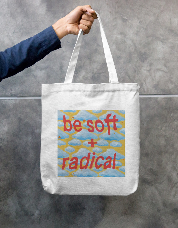 Soft/Radical - Zipper Tote Bag