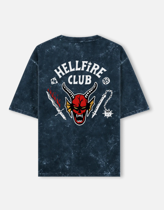 img_4de88c091b8b69.jpg HellFire Club - Stranger Things Acid Washed Oversized Tee