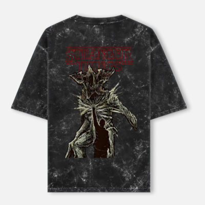 Demogorgon II - Stranger Things Acid Washed Oversized Tee