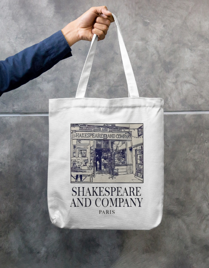 img_6ebb6f4588bc12.jpg Shakespeare And Co. - Zipper Tote Bag