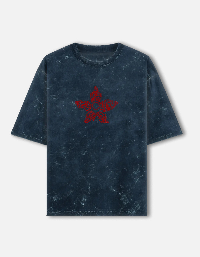 Demogorgon II - Stranger Things Acid Washed Oversized Tee