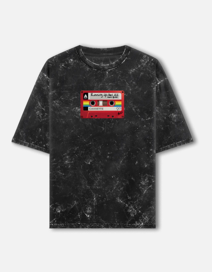 img_76bd1ea0bc235b.jpg Cassette - Stranger Things Acid Washed Oversized Tee