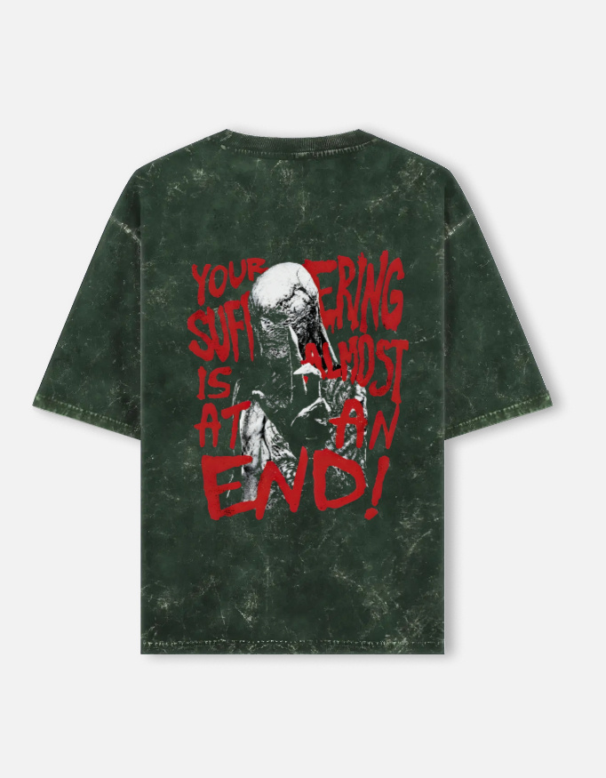 VECNA - Stranger Things Acid Washed Oversized Tee