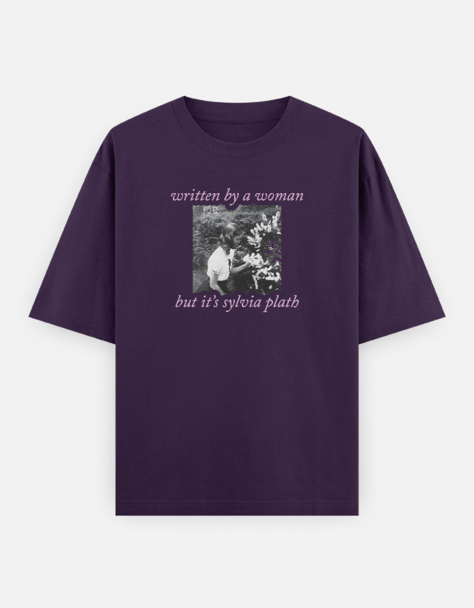 img_95faecad0ddacd.jpg Sylvia Plath - Oversized Classic T-Shirt