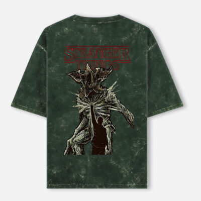 Demogorgon II - Stranger Things Acid Washed Oversized Tee