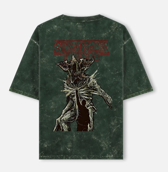 Demogorgon II - Stranger Things Acid Washed Oversized Tee