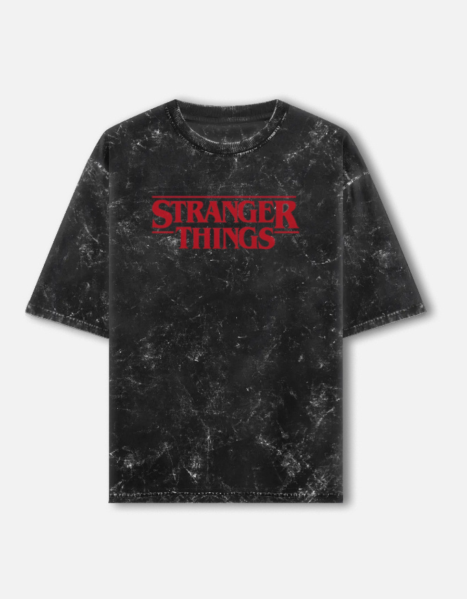 VECNA - Stranger Things Acid Washed Oversized Tee