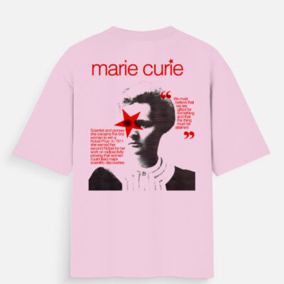 img_5b60cde3b7364a.jpg Marie Curie - Oversized T-Shirt