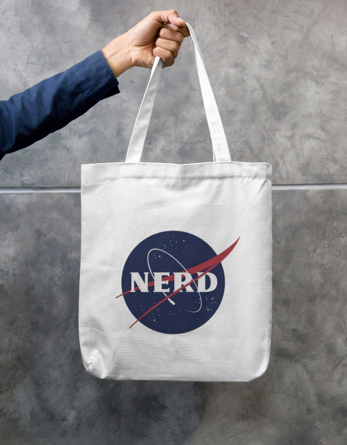 Nerd - Zipper Tote Bag