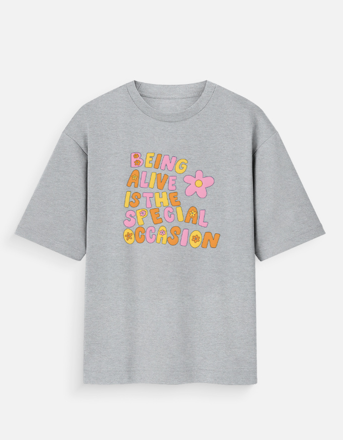 img_2ec72cc174ec96.jpg Being Alive Oversized T-Shirt