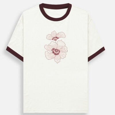 img_5f3ee1b0ee5b26.jpg Soft Bloom - Ringer T-Shirt