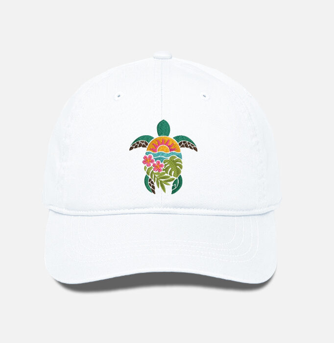 Turtle Embroidery BaseBall Cap