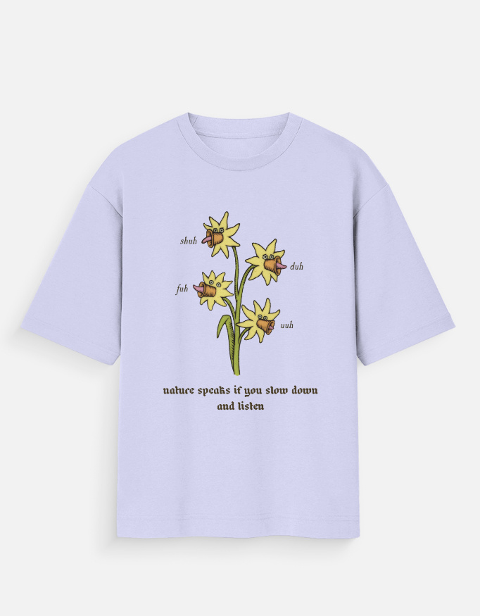 img_ab52d2dd39f6e3.jpg Nature's Message - Oversized T-Shirt